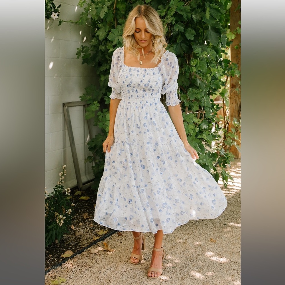 Baltic Born Smocked Jacquard Dress
